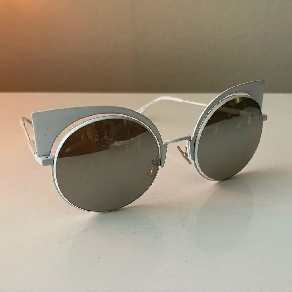 FENDI Woman White Cat Eye‎ Sunglasses